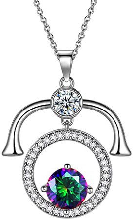 Hipunk Sagittarius Necklace Iced Out Platinum Plated Constellation Zodiac Sign Pendant Horoscope Astrology Star Birthday Jewelry SP0068S | Amazon.com