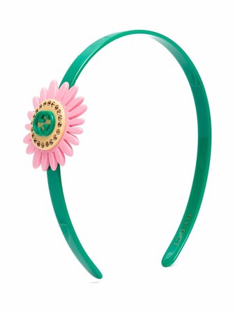Gucci Kids logo-plaque Floral Headband - Farfetch