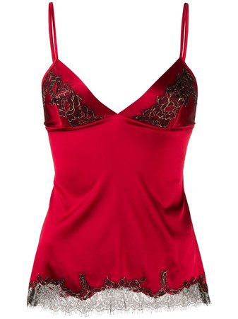 Gilda & Pearl Coco Lace-Trimmed Cami Top 2019RUBY Red | Farfetch