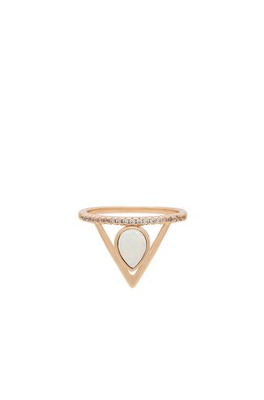 Pave Triangle Ring