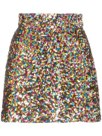 The Attico sequin-embellished mini skirt