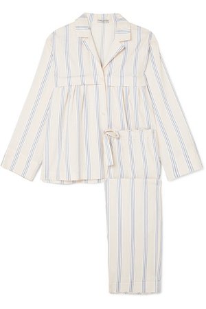 THREE GRACES LONDON Moore and Marmee striped cotton-voile pajama set