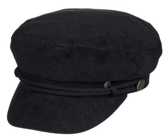Vintage black cap with string relief y2k chic