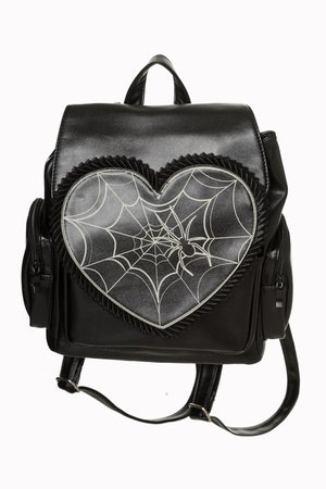 Rockwell Spider Heart Gothic Backpack by Banned | Gothic
