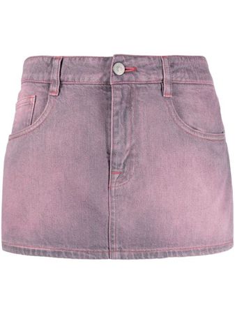 MM6 Maison Margiela Dyed Denim Mini Skirt - Farfetch