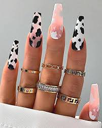 cow print nails - Google Search