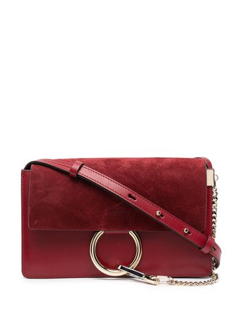 Shop red Chloé small Faye shoulder bag with Express Delivery - Farfetch