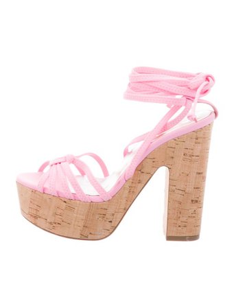 Alchimia Di Ballin cork light pink lacing <3 Sandals - Shoes - ALCDB20387 | The RealReal