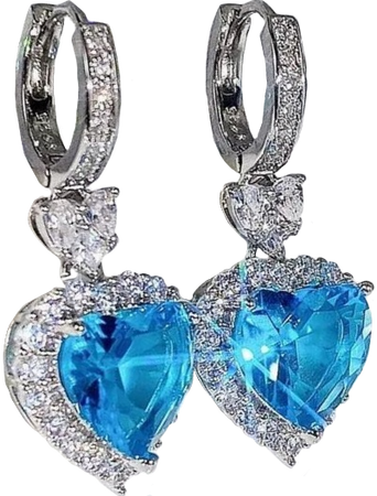 blue heart earrings