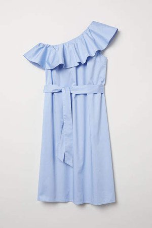One-shoulder Dress - Blue