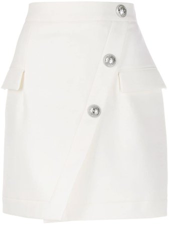 Balmain Buttoned Short Skirt