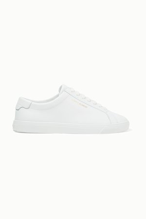 White Andy leather sneakers | SAINT LAURENT | NET-A-PORTER
