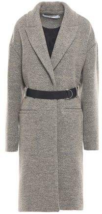 Faveur Belted Brushed Wool-blend Coat