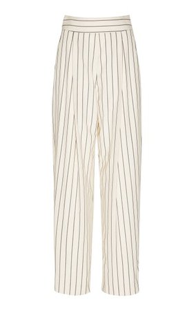 Striped Wool And Mohair Pants By Oscar De La Renta | Moda Operandi