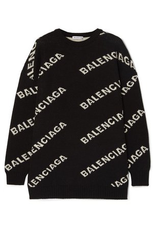 Balenciaga | Intarsia knitted sweater | NET-A-PORTER.COM