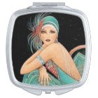 Fancy Flapper in Blue Vanity Mirror | Zazzle.com