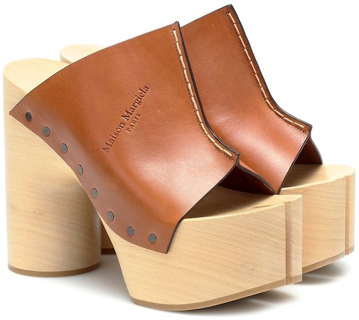 Tabi leather platform sandals