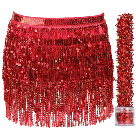 red skirt sequin