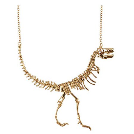 Amazon.com: JANE STONE Color Gold Dinosaur Vintage Necklace Short Collar (Fn1415-Gold): Jewelry