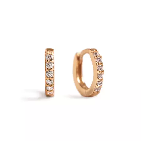Hoop Earrings, Rose Gold Earrings, Huggie Earrings – AMYO Jewelry