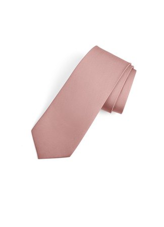Gentlemen's Collection Skinny Tie Groomsmen Accessory - Dusty Rose | Azazie