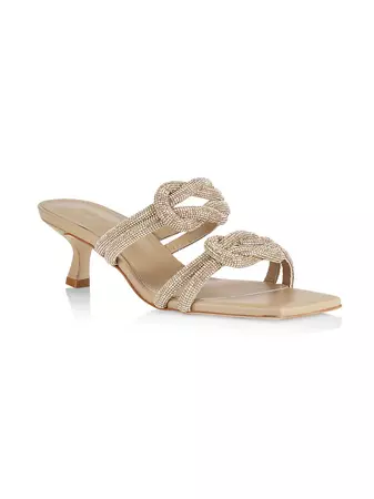 Shop Cult Gaia Agyness 50MM Knotted Crystal Sandals | Saks Fifth Avenue