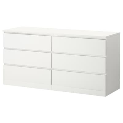 SONGESAND 6-drawer dresser, white, 63 3/8x31 7/8" - IKEA