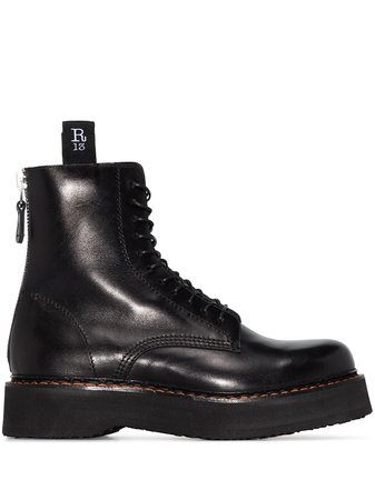 Shop R13 Stack 40 military boots with Express Delivery - FARFETCH