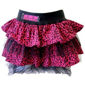 tulle + leopard scene mini skirt