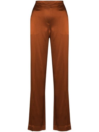 Shop JOSEPH Tova high-rise silk trousers with Express Delivery - FARFETCH