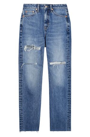 Topshop Sofia Ripped Straight Leg Jeans | Nordstrom