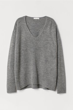 Fine-knit jumper - Grey marl - Ladies | H&M GB