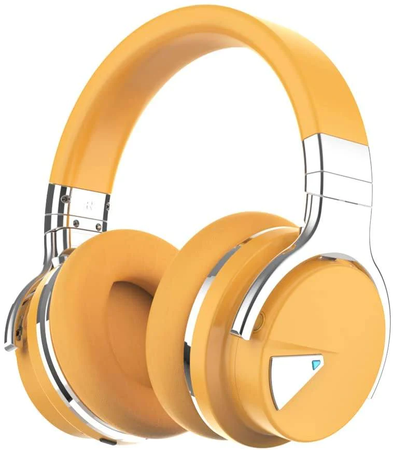 yellow headphones