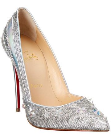 silver star christian louboutin pumps heels