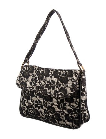 Eric Javits Lace Shoulder Bag - Black Shoulder Bags, Handbags - WEJ26554 | The RealReal