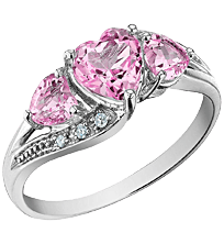 pink silver ring