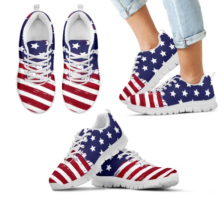 American Flag Kids SneakersCustom SneakersGirls ShoesBoys | Etsy
