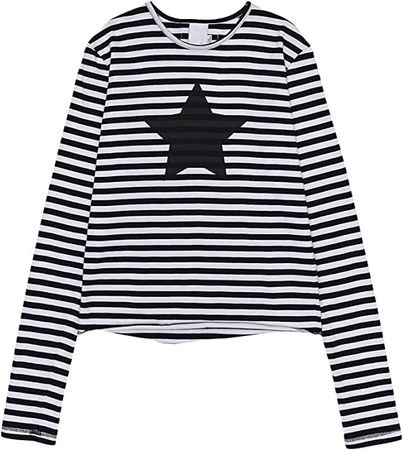Amazon.com: Women Fairy Grunge Tops Y2k Long Sleeve Vintage Aesthetic Shirts Star Graphic Shirt Tees 90s Streetwear Tops : Clothing, Shoes & Jewelry