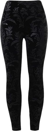 Clothing : Trousers : 'Lia' Black Latex High Waist Leggings
