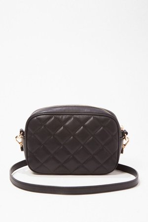 Quilted Faux Leather Crossbody Bag | Forever 21