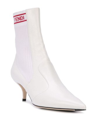Shop white Fendi 45 stretch ankle boots with Express Delivery - Farfetch