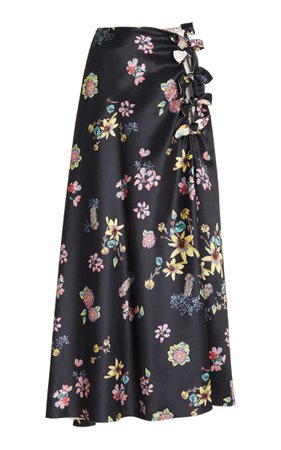 Gabriela Hearst Parker Floral-Printed Silk Skirt