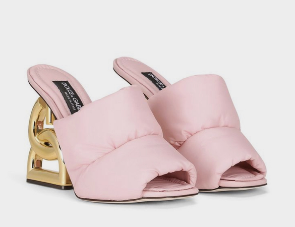 Dolce & Gabbana DG heel mules - pink
