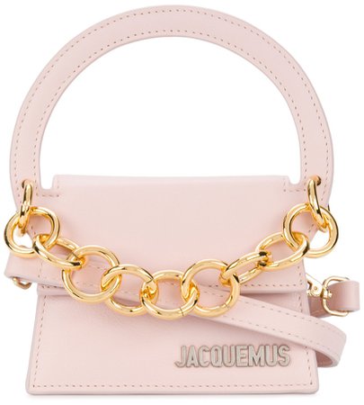 JACQUEMUS Light Pink Mini Chain Handbag