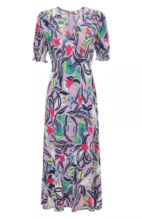 Diane von Furstenberg Jemma Floral Print Midi Dress | Nordstrom