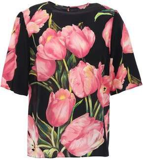 Floral-print Silk-georgette Blouse