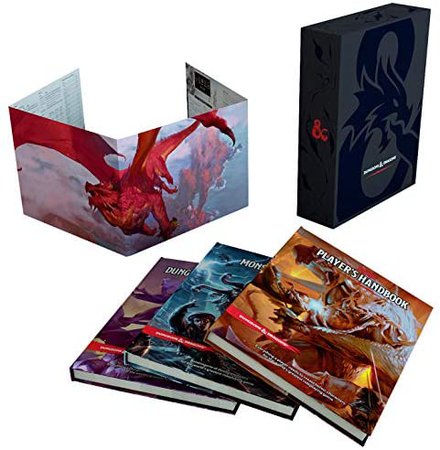 Amazon - Dungeons & Dragons Core Rulebooks Gift Set (Special Foil Covers Edition with Slipcase, Player's Handbook, Dungeon Master's Guide, Monster Manual, DM Screen): Wizards RPG Team: 0630509759064: Books