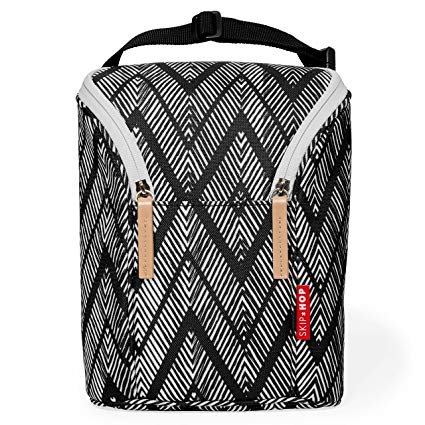 Amazon.com : Skip Hop Insulated Breastmilk Cooler and Baby Bottle Bag, Grab & Go Double, Zig Zag Zebra : Baby