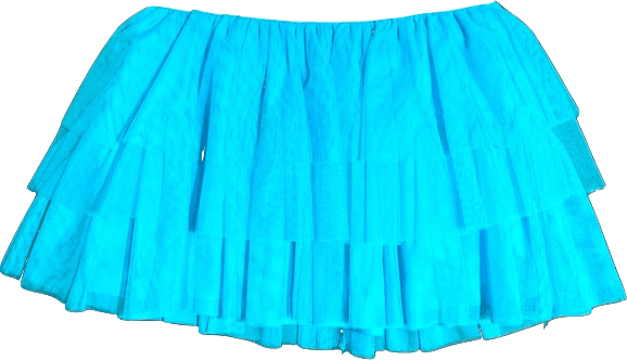 bright blue skirt neon