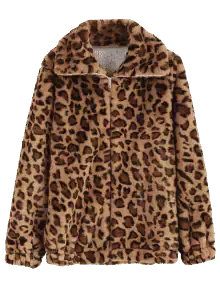 Fluffy Cheetah Coat